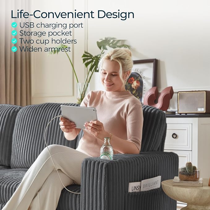 LINSY HOME Sectional Sleeper Sofa - Image 8