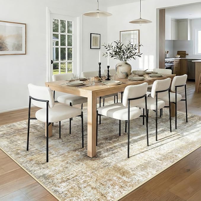 RELEANY Washable Area Rugs 7'x9' Non-Slip Modern Abstract Soft - Image 3