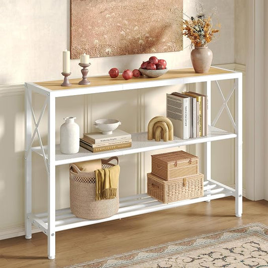 Hoctieon Industrial Console Table, 3 Tier Entryway Tables, Hallway Desk by Hoctieon