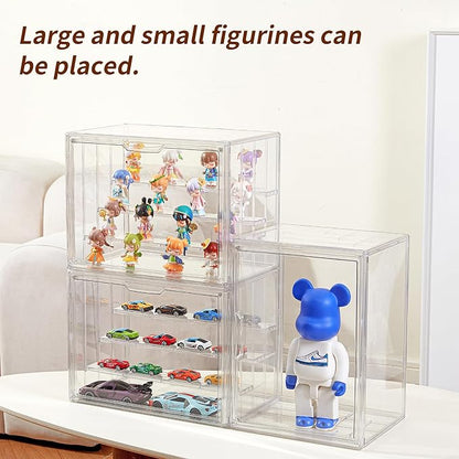 4 Pack Display Case for Collectibles 4 Layer Updated Adjustable Acrylic Display - Image 6