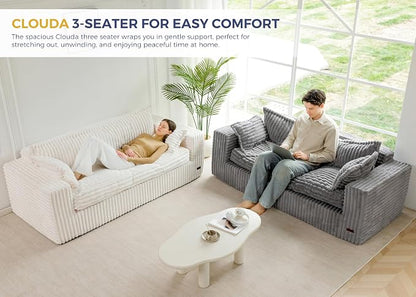 MAXYOYO 76" Bean Bag Sofa Couch, Loveseat Boneless Couch in a Box, Upholstered - Image 8