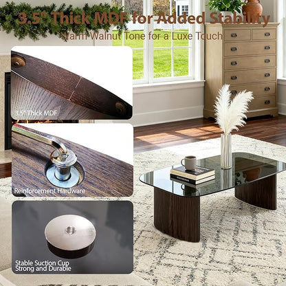 Modern Glass Coffee Table, Coffee Table - Image 3