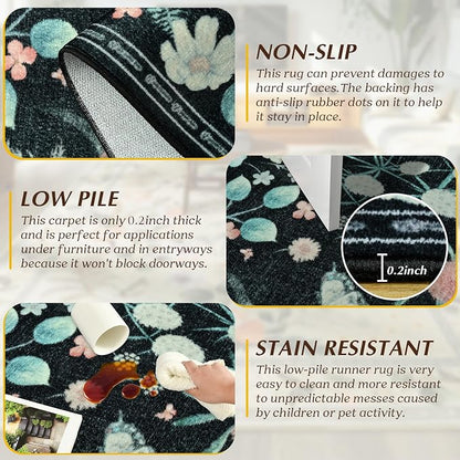 Area Rugs for Living Room, 6x9 Washable Vintage Rug for Bedroom, Non-Slip - Image 9