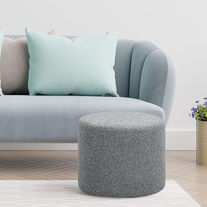 Studio Living Wentworth 19" Round Ottoman, Urban Transitional, Fully Assembled - Image 6