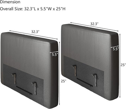 EASE MOOSE Armrest Module for Modular Sectional Sofa, Faux Leather Side - Image 3