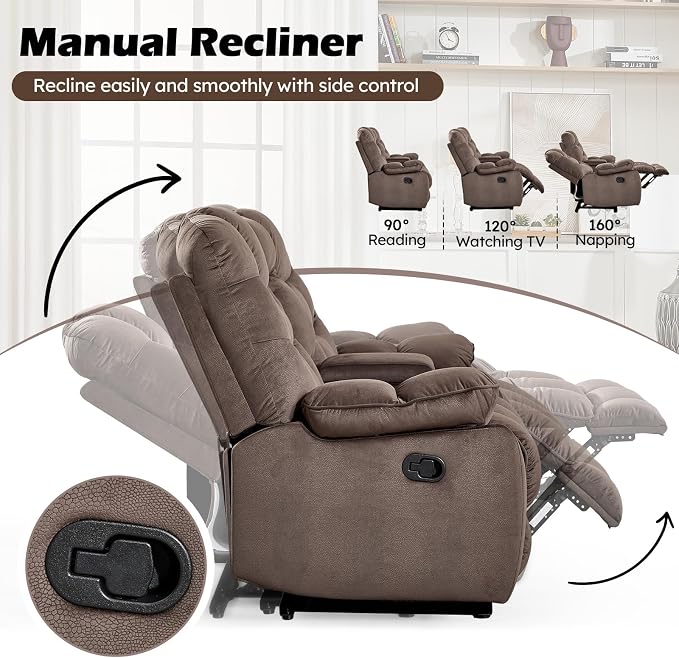 HAOMARKETS 2-Piece Recliner Sofa Set, Include Single Power Recliner Chair - Image 4
