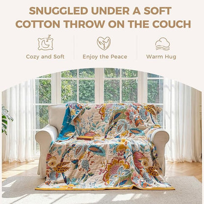 LUTBM Boho Throw Blanket for Couch Sofa Chair Cotton Blankets for Bedroom - Image 4