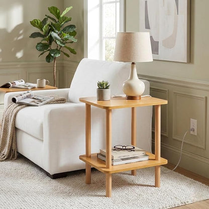 FORAOFUR End Table with Charging Station, Small Tables - Image 5