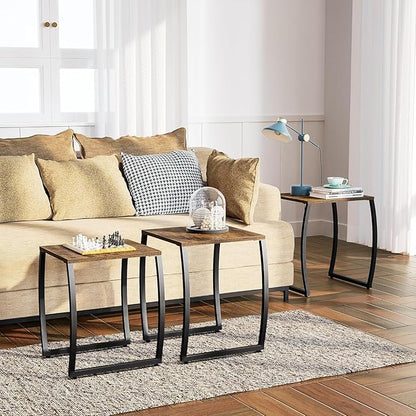 SRIWATANA Nesting Tables, Vintage Side End Tables Living Room, Coffee Snack - Image 2