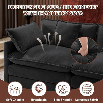 Ihanherry Cloud Sofa 77 Inch Loveseat, Modern Sectional Couch, 2-Seats Sofa - Image 5