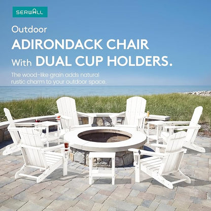 SERWALL Adirondack Chair with Cup Holders - Image 9