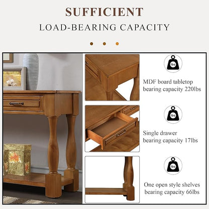 Knocbel Long Antique Entry Console Table - Image 8
