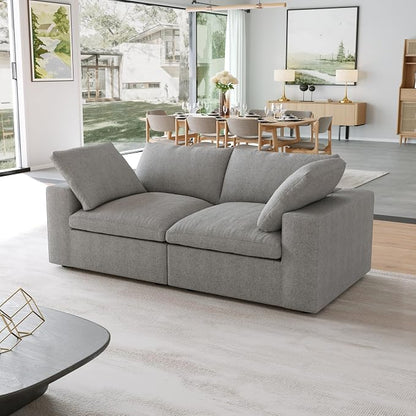 JACH Modular Sectional Couch, Love Seat Sofas, Modern Convertible Cloud Couch - Image 4