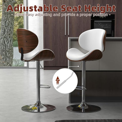 civama Bar Stools Set of 2 for Kitchen Counter, Adjustable Bar Height Chairs - Image 3