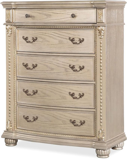 First of a Kind Evelyn Traditional 5 Piece Queen Bedroom Set - Image 6