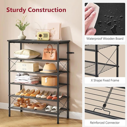 Tajsoon 6 Tier Shoe Rack Organizer - Image 5