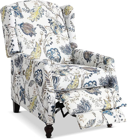 Upholstered Wingback Recliner Chair by Consofa