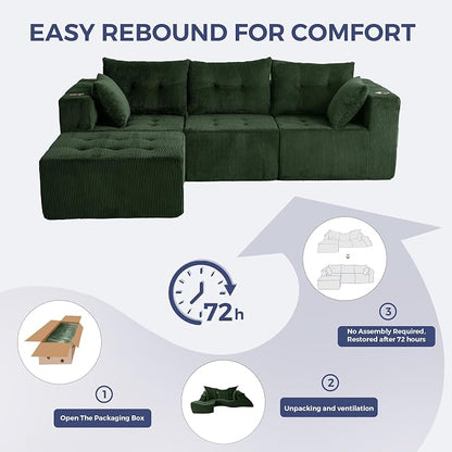 MAXYOYO Modular Sectional Sofa Couch, L Shaped Modern Cloud Couch - Image 9