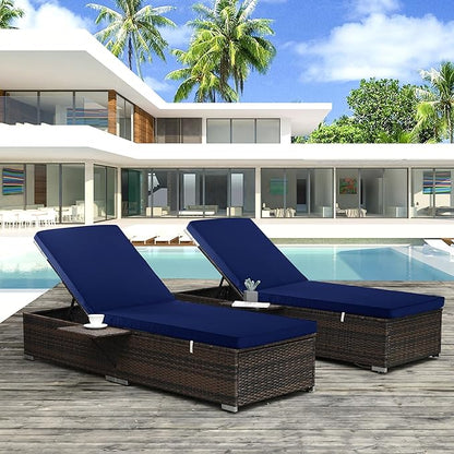 Chaise Lounge Cushion Outdoor, Waterproof and Stain-Resistant Lounge Deck - Image 8