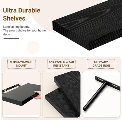 24 Inch Floating Shelves, 12 Inch Deep Floating Shelves - Image 4