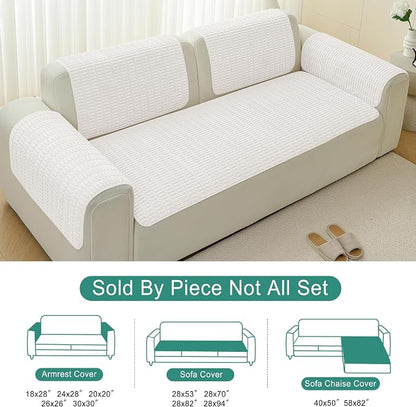 Foxdecor Couch Arm Covers Sofa Armrest Covers, Arm Chair Covers Set of 2 - Image 6