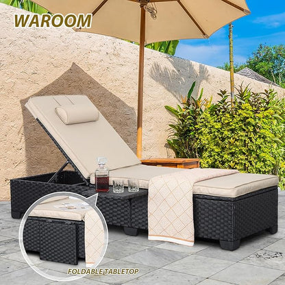 WAROOM Outdoor Chaise Lounge Chairs - Image 3