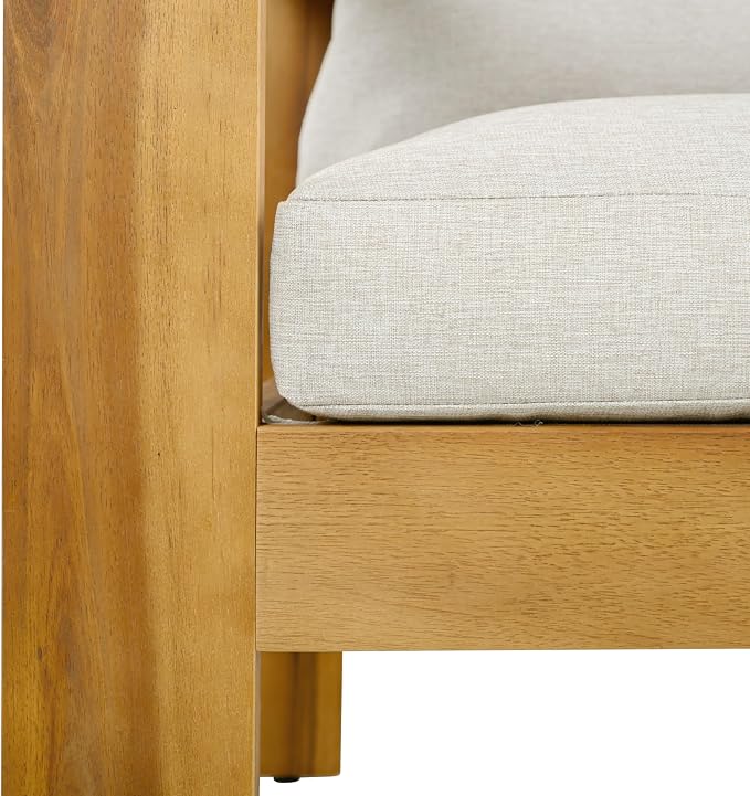 Christopher Knight Home Kayahs 5 Pieces Acacia Wood Furniture Set, Patio - Image 16