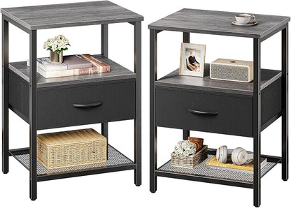 Huuger Nightstand Set of 2, Night Stand by Huuger