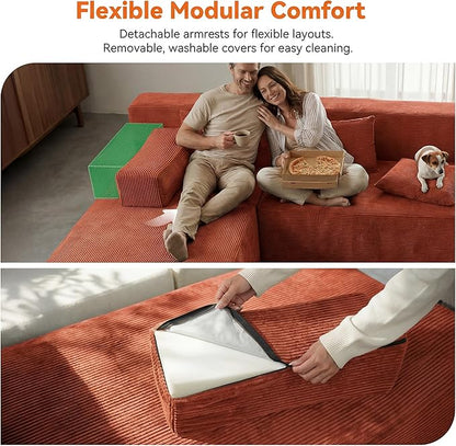 MONVANE 106" Cloud Sectional Couch - Image 4