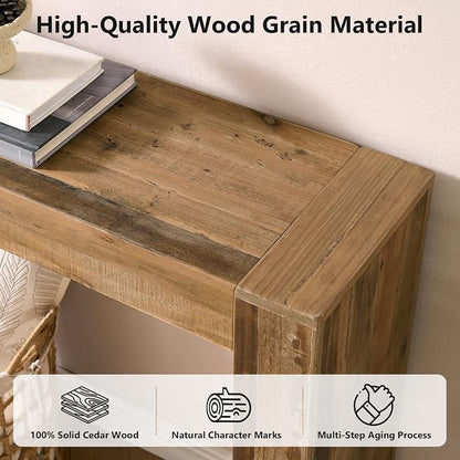 Reclaimed Solid Wood Console Table - Image 3