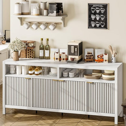 GarveeLife 65 Inch Fluted Sideboard Buffet Cabinet - Image 8