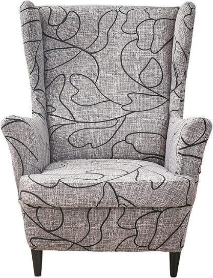 KRFOONN Wingback Chair Covers Slipcovers 2 Piece Stretch Wing Chair Covers by KRFOONN