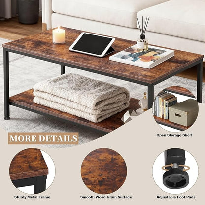 ZenStyle Industrial Coffee Table - Image 7