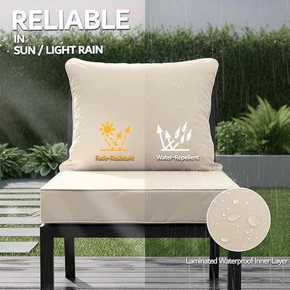 19x19 Inch Patio Chair Cushions Set of 4, Outdoor Furniture Cushions - Image 3