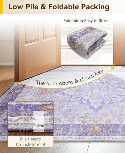 RELEANY Area Rugs 2'6"x5' Runner Rug Non Slip Washable - Image 5