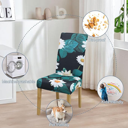 BIETYONE Stretch Dining Chair Covers Set of 2, Soft Removable Washable Kitchen - Image 6