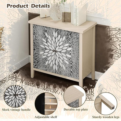 31" Carved Sideboard Buffet Cabinet - Image 3