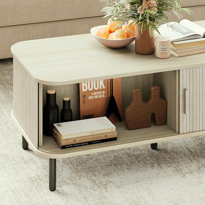 ONBRILL 47.2 Inch Mid Century Modern Coffee Table - Image 4