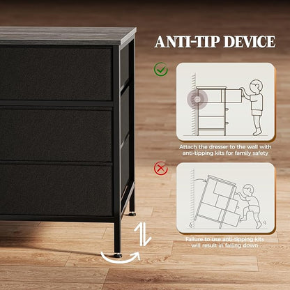 Huuger 63 Inch Dresser for Bedroom, Long Dresser - Image 8