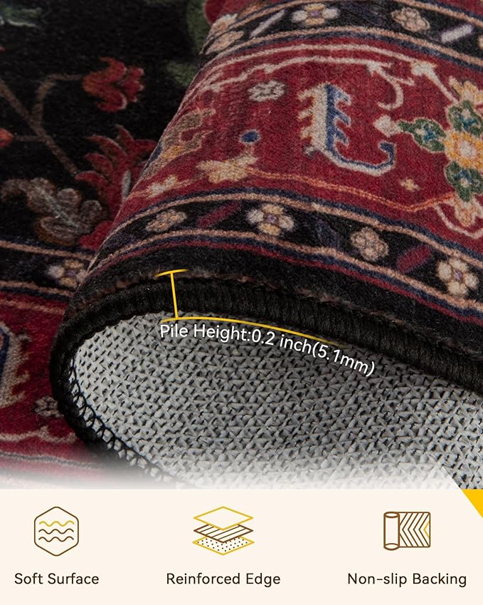 RELEANY Area Rugs 2'x4' Kitchen Rugs Entry Rug Small Rugs - Image 2