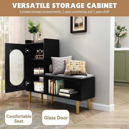 HLR Storage Bench Set of 2, L-Shaped Storage Cabinet - Image 3
