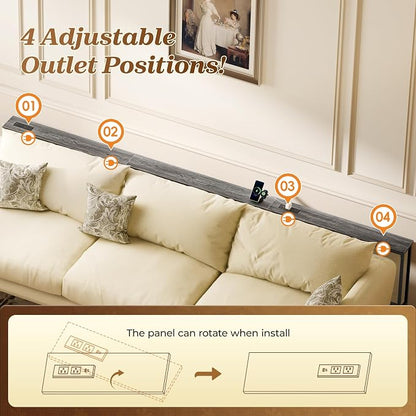 SUPERJARE 110.2 Inch Sofa Table - Image 6