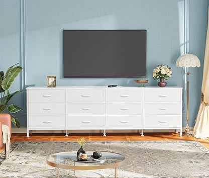 Huuger 70 Inch Dresser for Bedroom, TV Stand for 65, 80 Inch TV, 12 Fabric - Image 6