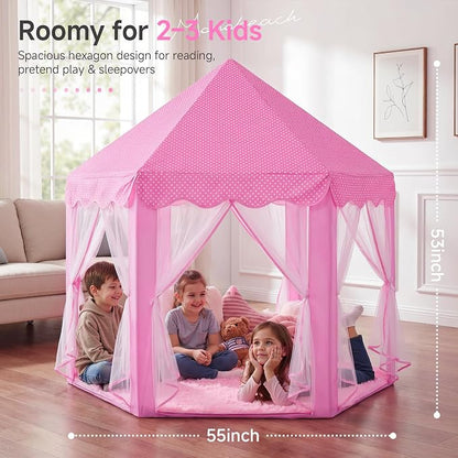 Monobeach Princess Tent Girls Large Playhouse Kids Castle Play Tent - Image 2