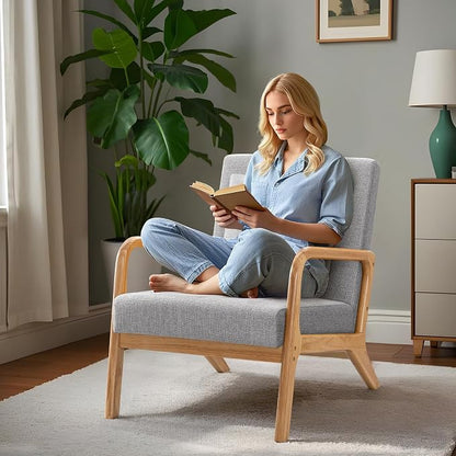 ELUCHANG Mid-Century Modern Accent Chair - Image 2