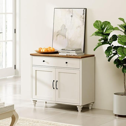WAMPAT 34’‘ White Buffet Cabinet - Image 6