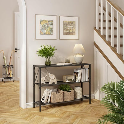 Hoctieon Industrial Console Table, 3 Tier Entryway Table, Hallway Table - Image 7