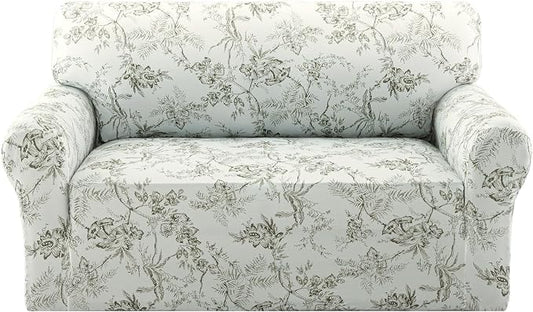 H.VERSAILTEX High Stretch Couch Cover 2 Cushion Sofa Printed Love Seat Couch by HVERSAILTEX