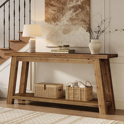 LITTLE TREE 70.9" Solid Wood Console Table - Image 4