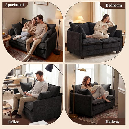 Loveseat Sofa with Cloud 3-Layer Cushion & 27" Deep Seat, Modern Small Couch - Image 9